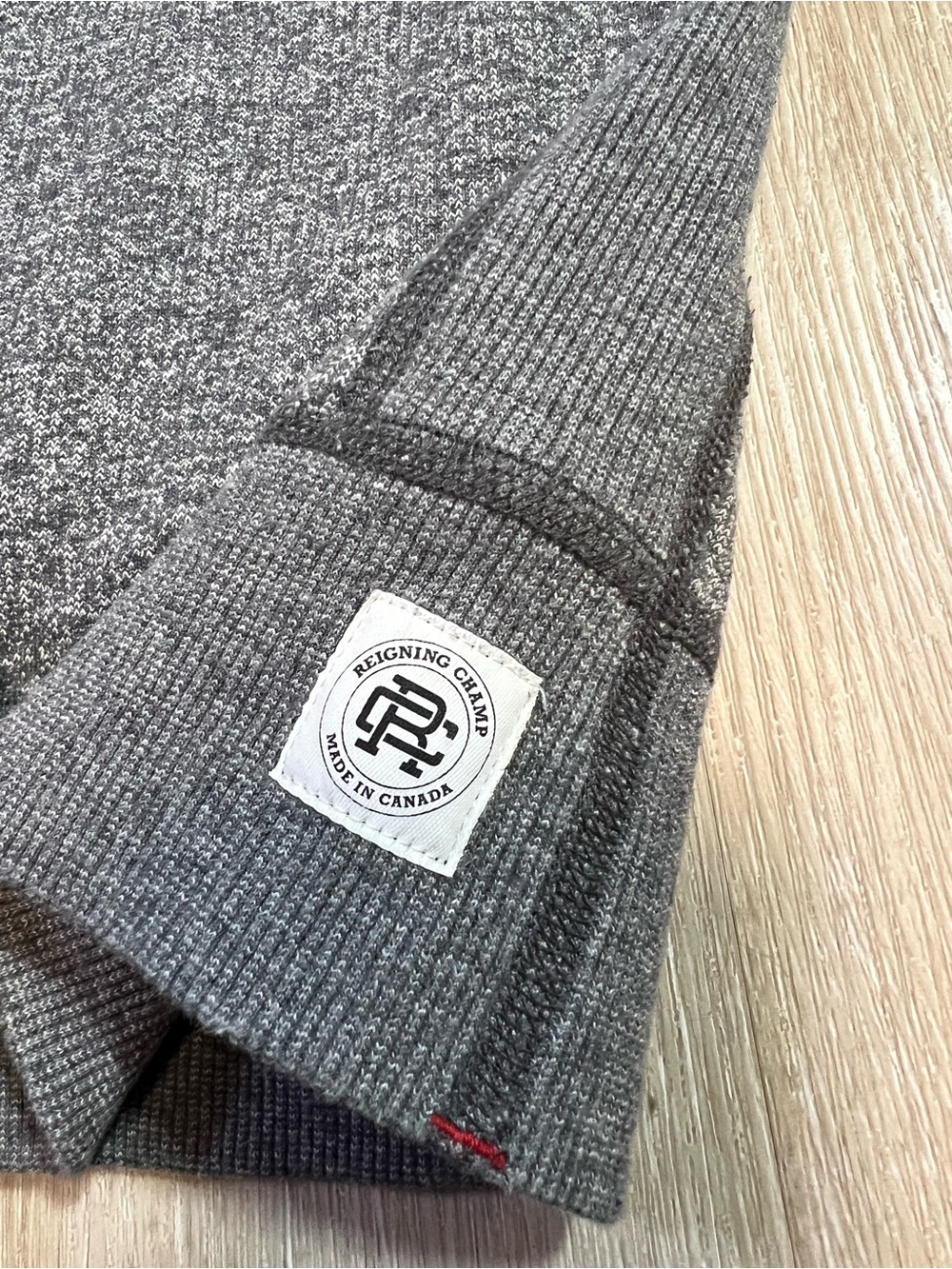 Club Monaco Reigning Champ Men's Heather Charcoal Crewneck Sweatshirt - Picture 4 of 10